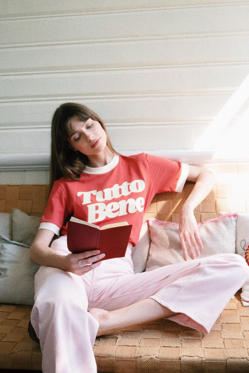 T-SHIRT TUTTO BENE RETRO RED