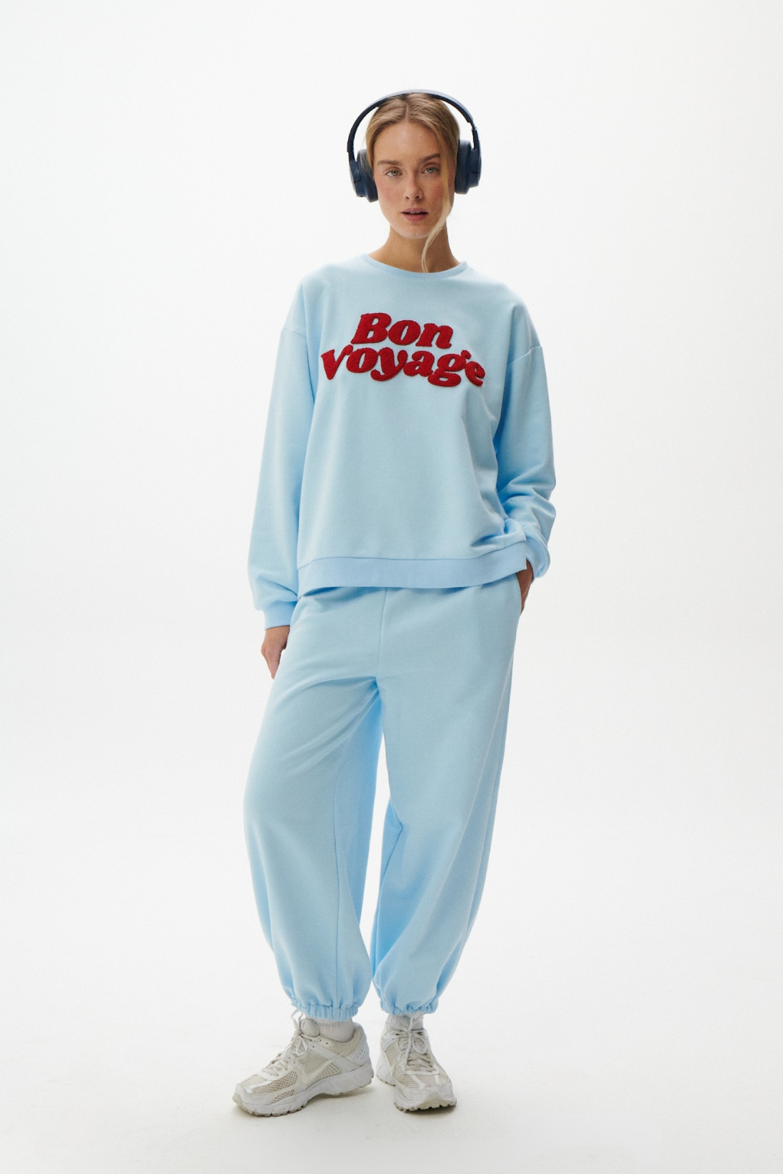 BLUZA BON VOYAGE BŁĘKITNA