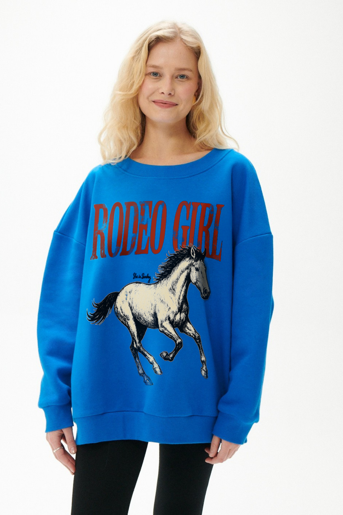 BLUZA RODEO NIEBIESKA