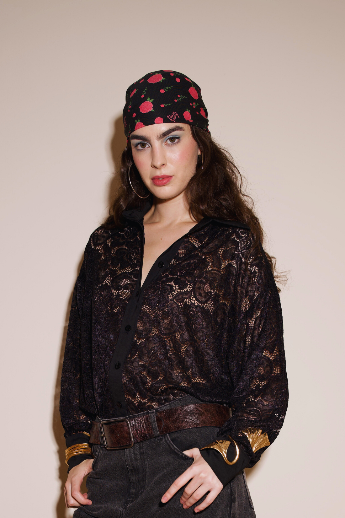 KOSZULA KORONKOWA SABRINA CZARNA