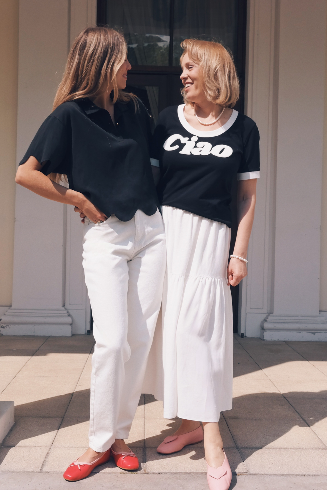 CIAO SUNDAY T-SHIRT PINK DEEP NECKLINE