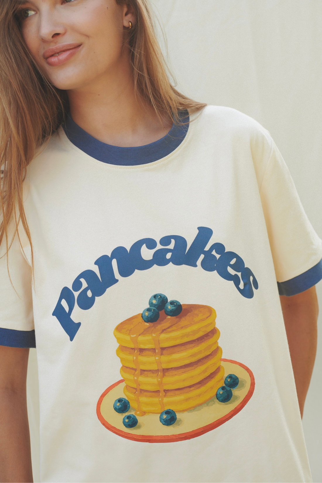 T-SHIRT PANCAKES KREMOWY