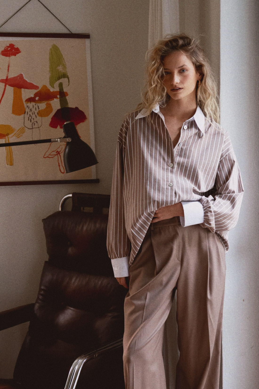 KOSZULA HAZE STRIPED MOKKA