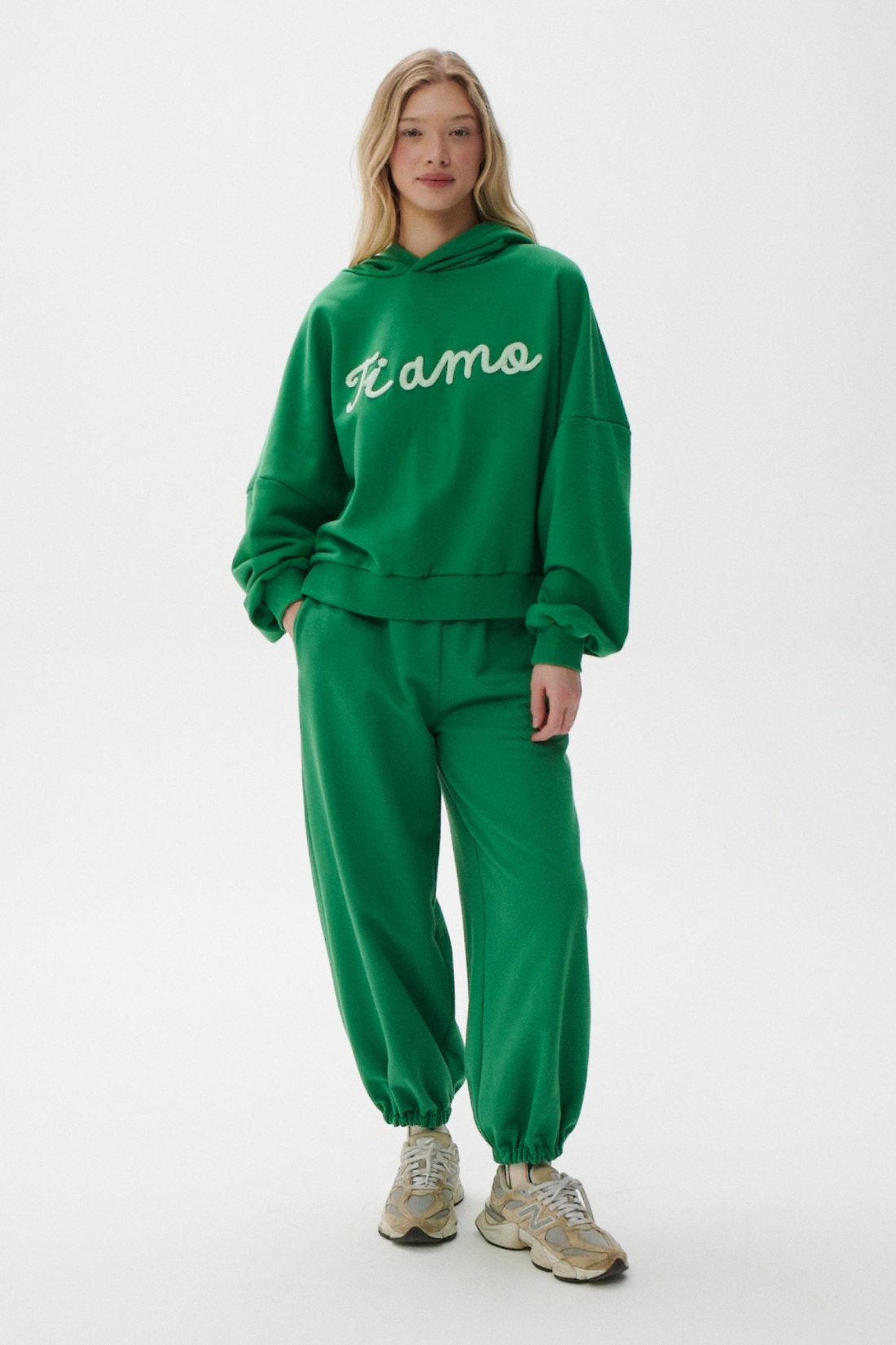 SPODNIE TI AMO ZIELONE