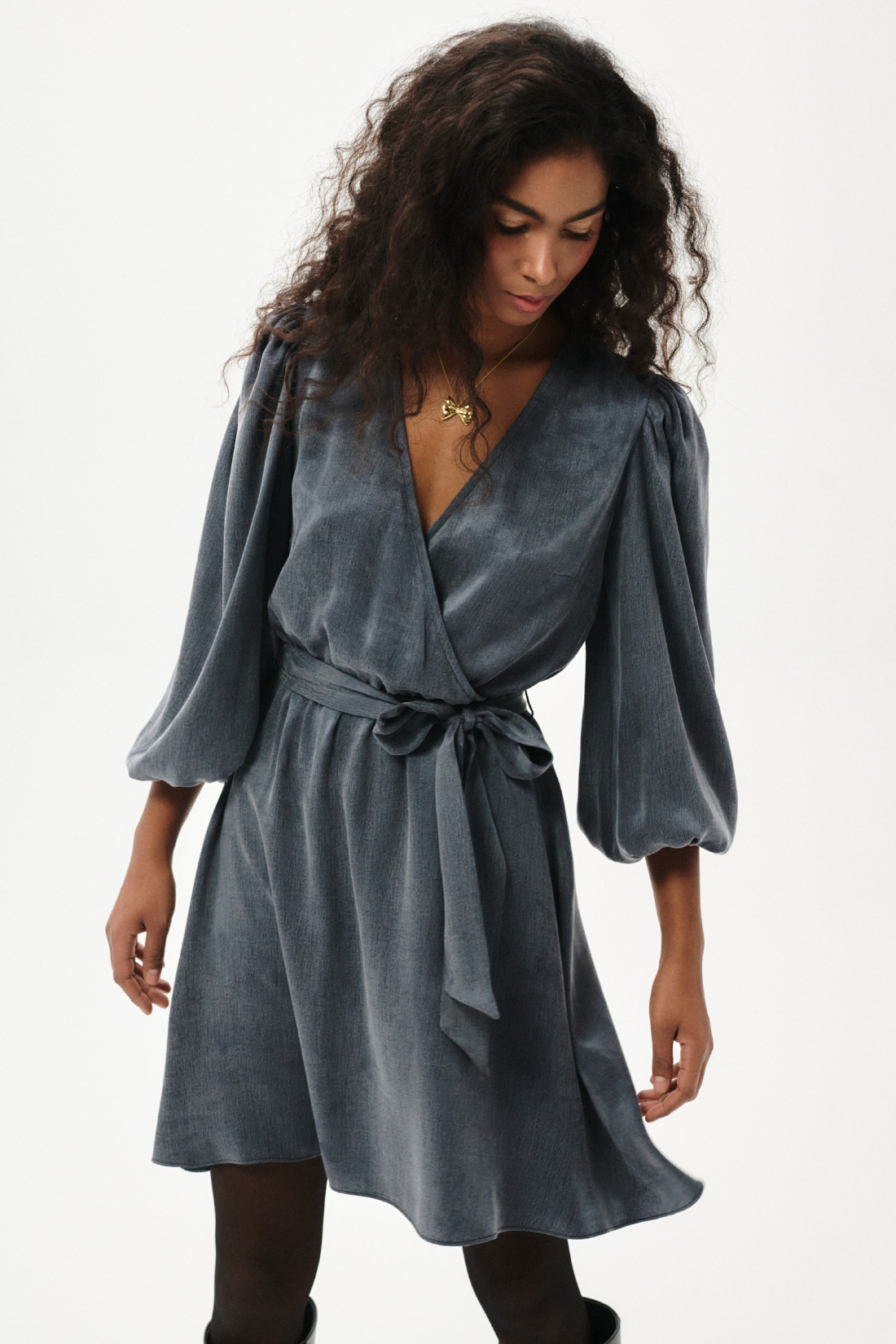 GRISELLE MINI DRESS GRAY