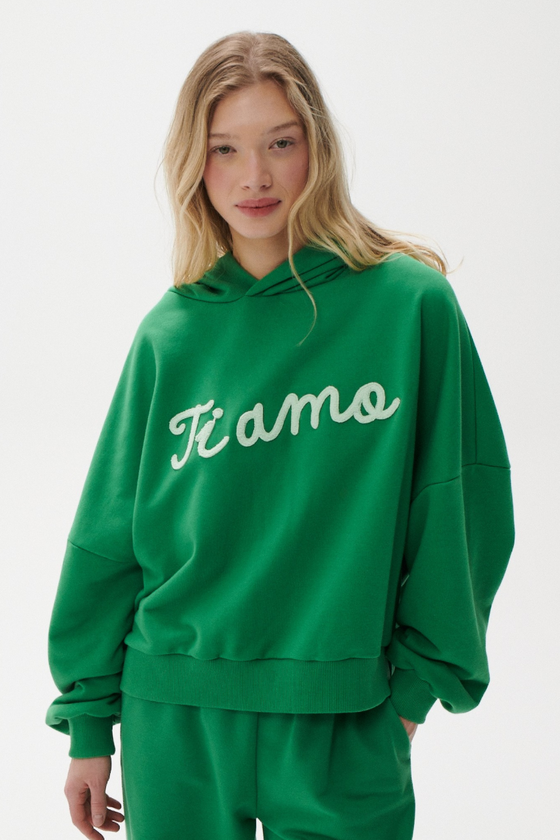 BLUZA TI AMO ZIELONA