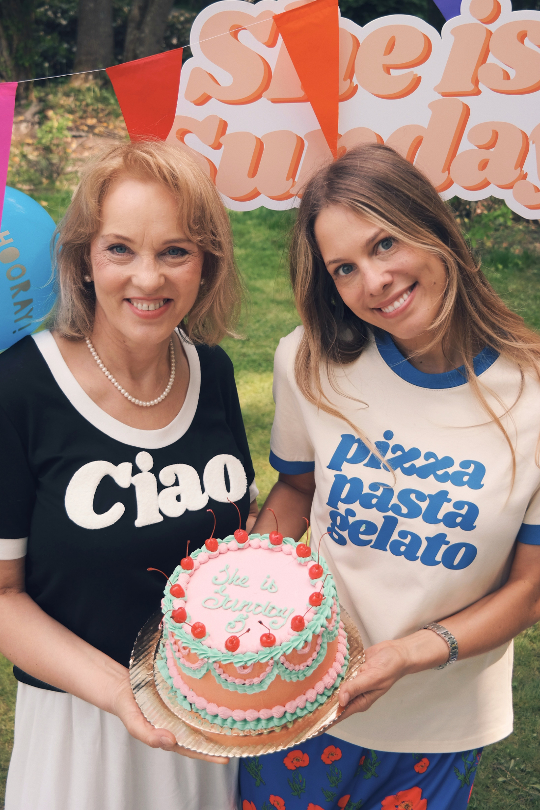 CIAO SUNDAY T-SHIRT PINK DEEP NECKLINE