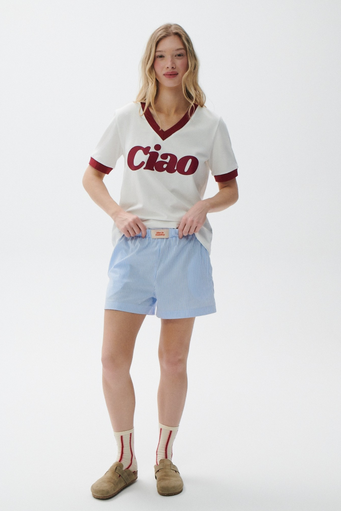 SZORTY PANAMA NIEBIESKIE