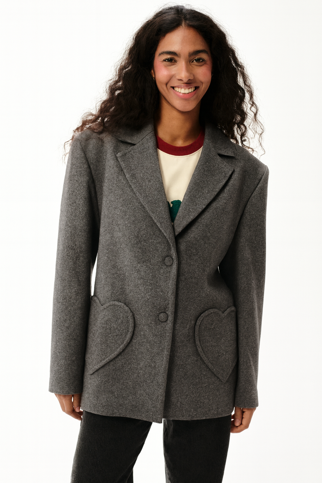 MARYNARKA ADORE WEŁNIANA SZARA