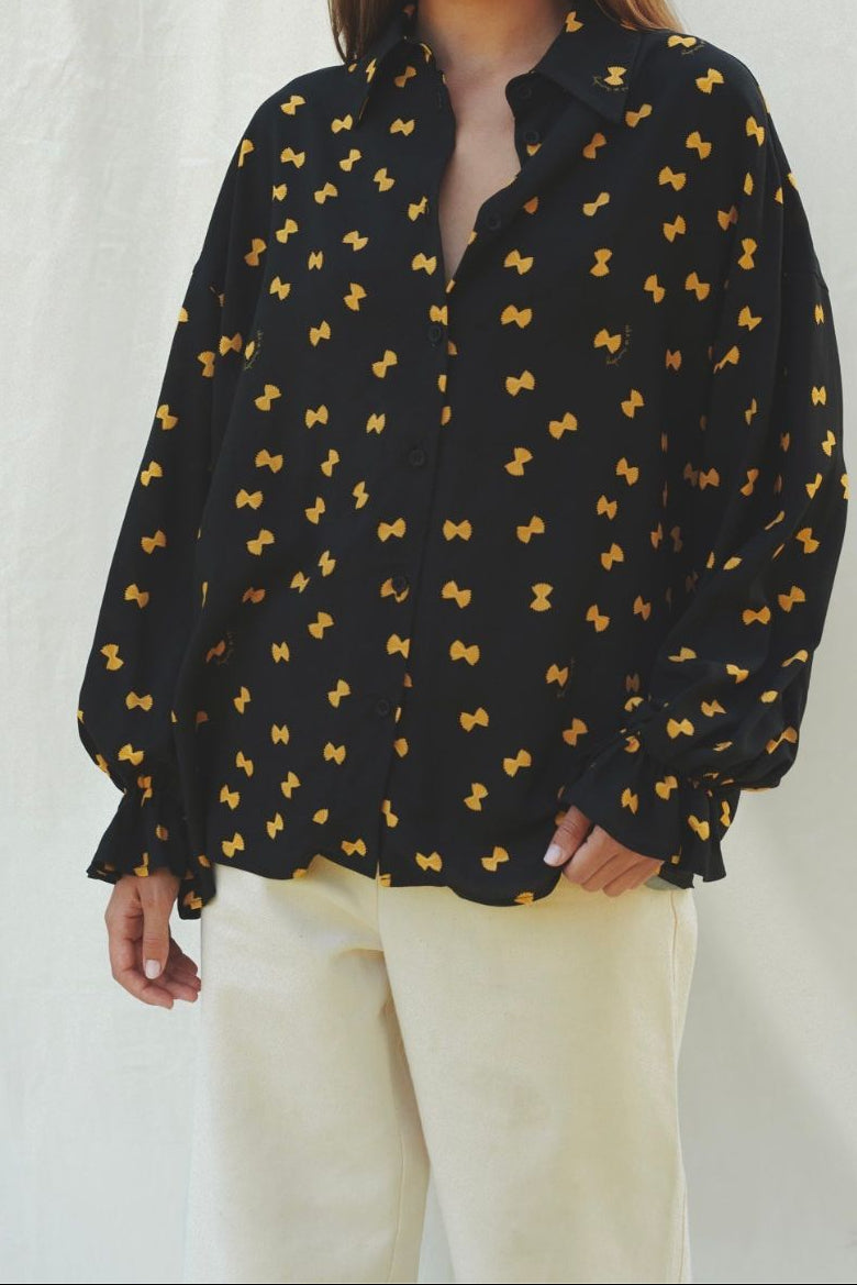 BLACK FARFALLE SHIRT