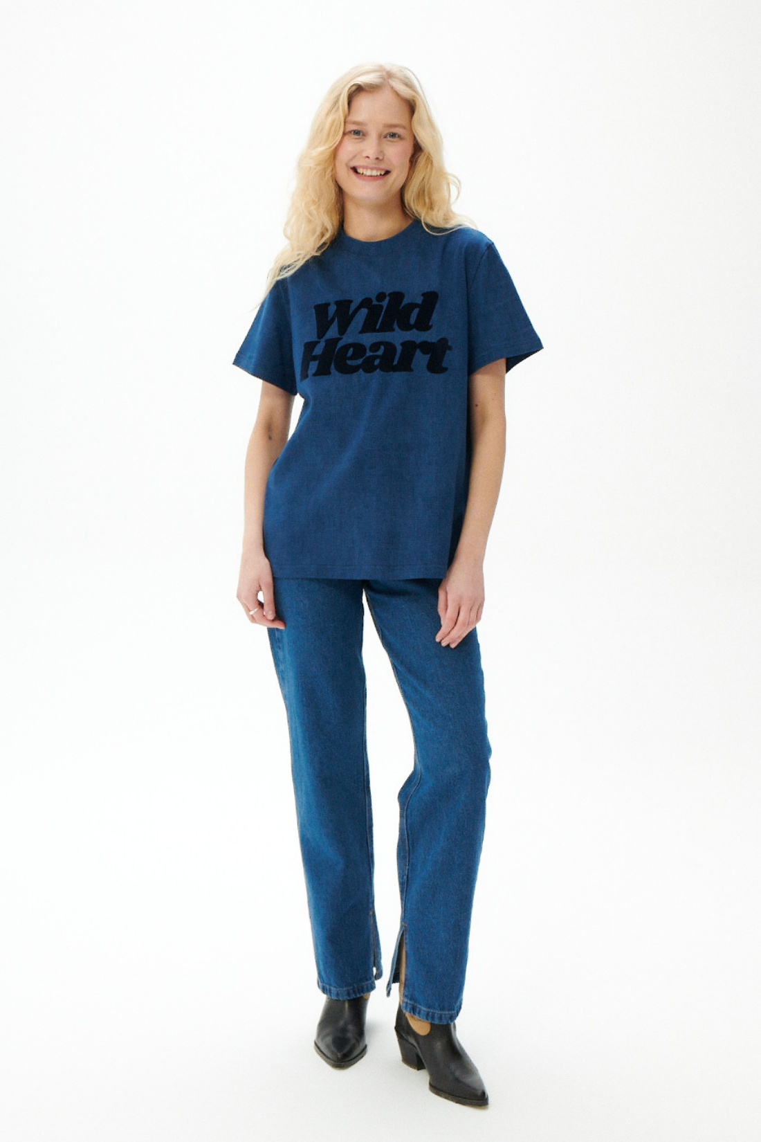 T-SHIRT WILD HEART GRANATOWY