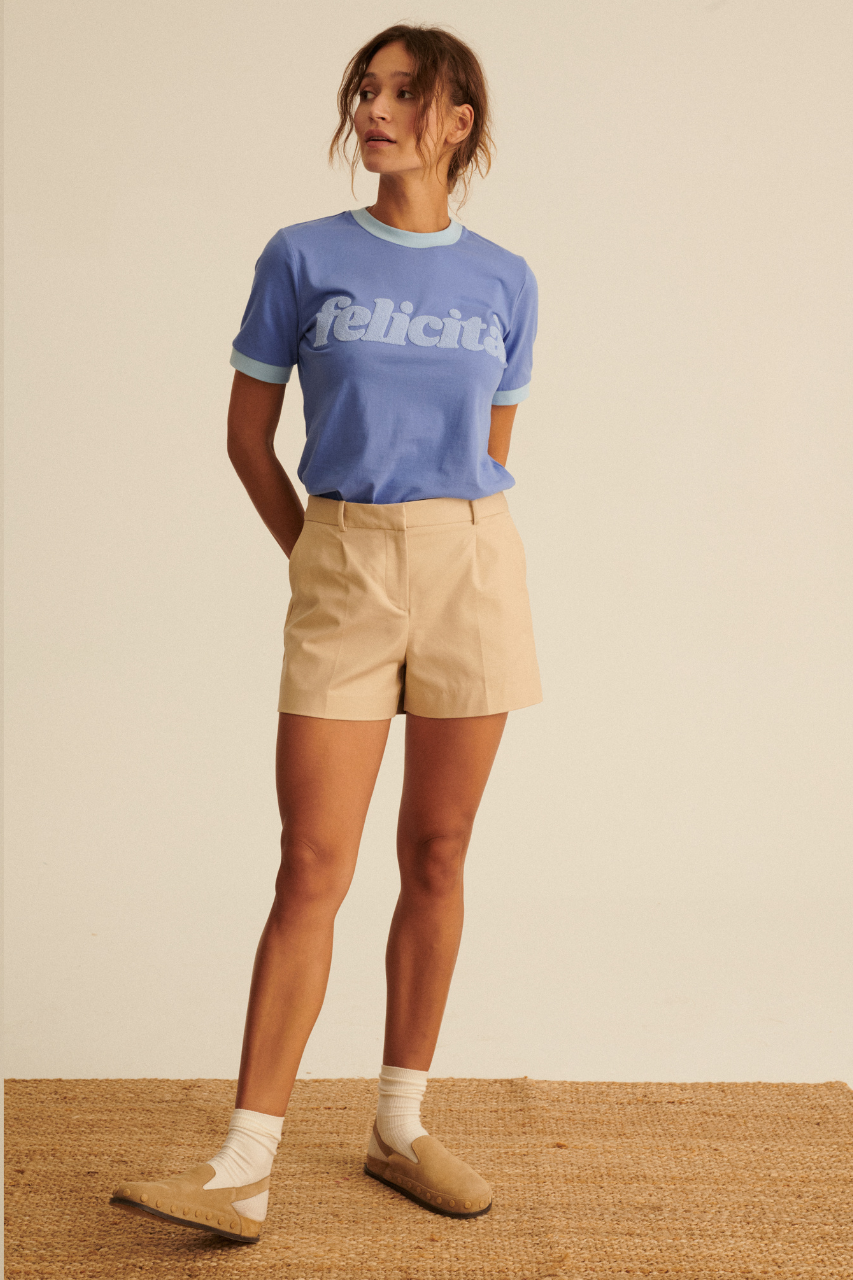 T-SHIRT FELICITA NIEBIESKI