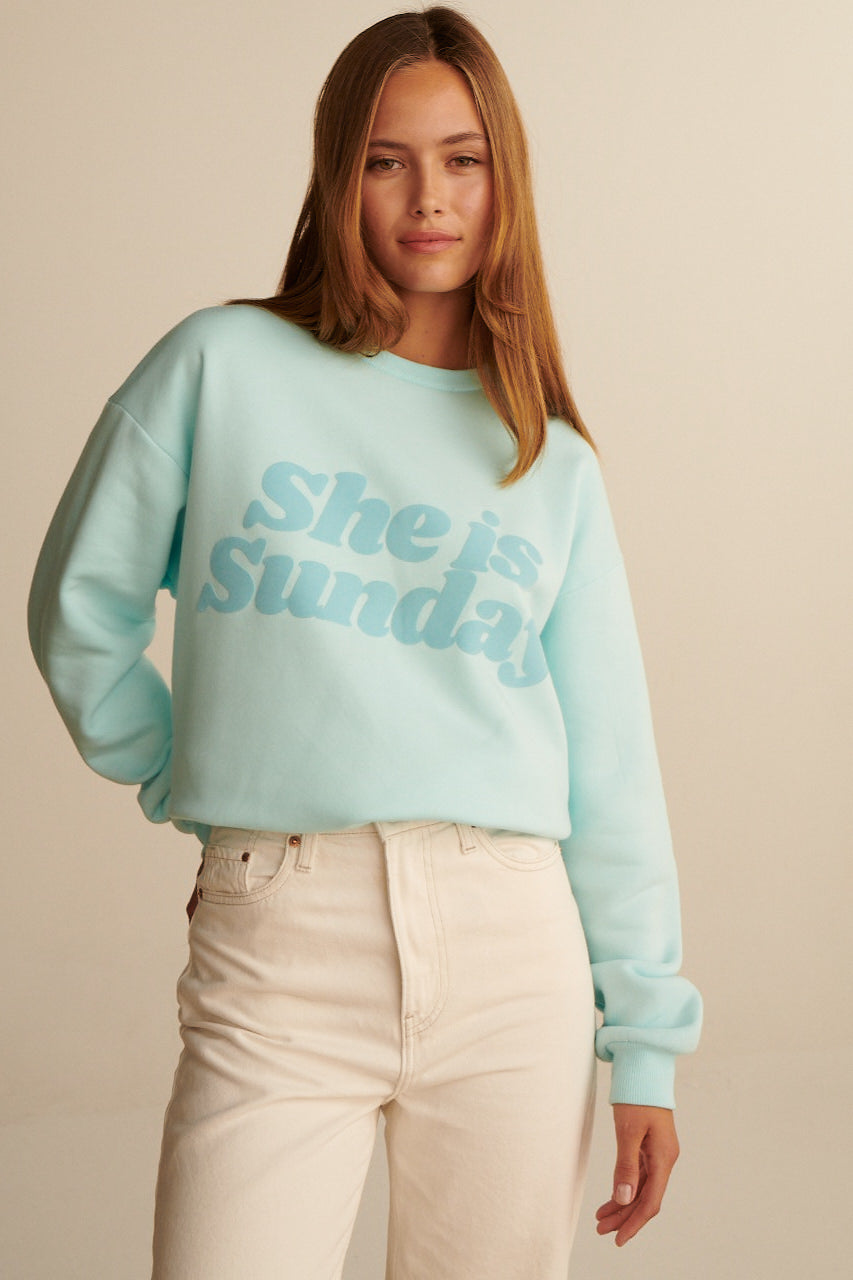 BLUZA SHE IS SUNDAY AZURE