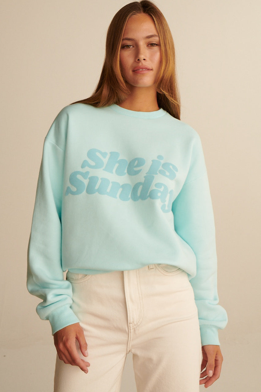 BLUZA SHE IS SUNDAY AZURE