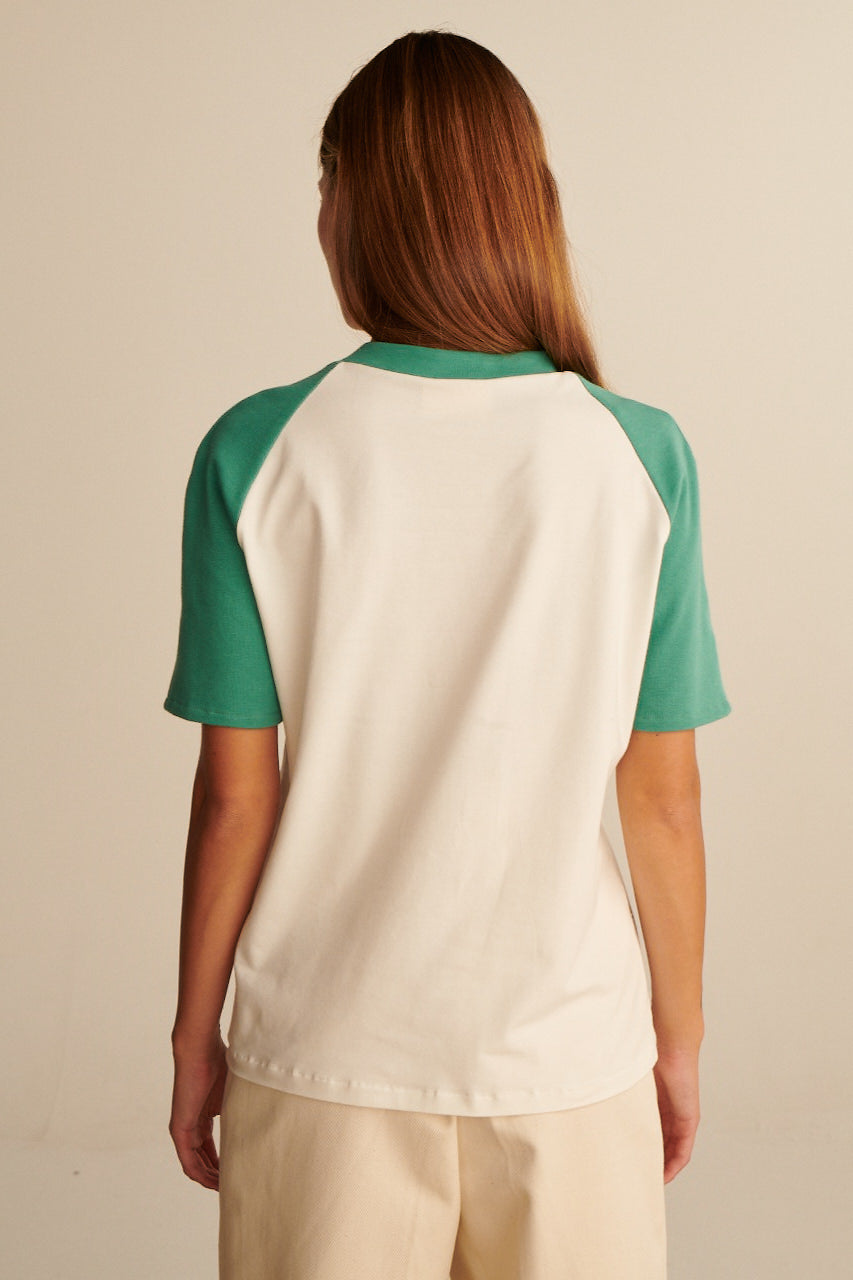 T-SHIRT BASEBALL CIAO GREEN