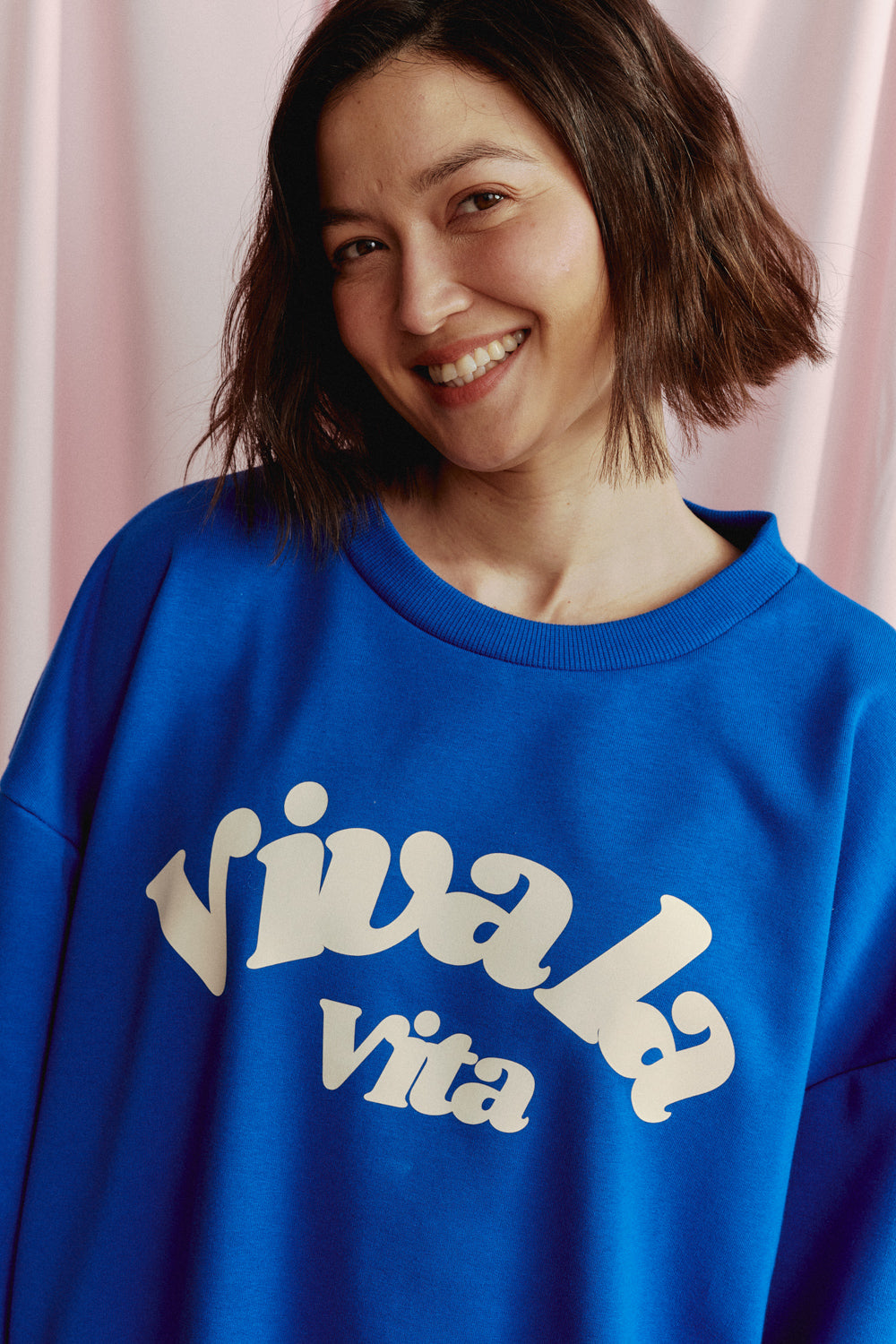 BLUZA VIVA LA VITA NIEBIESKA