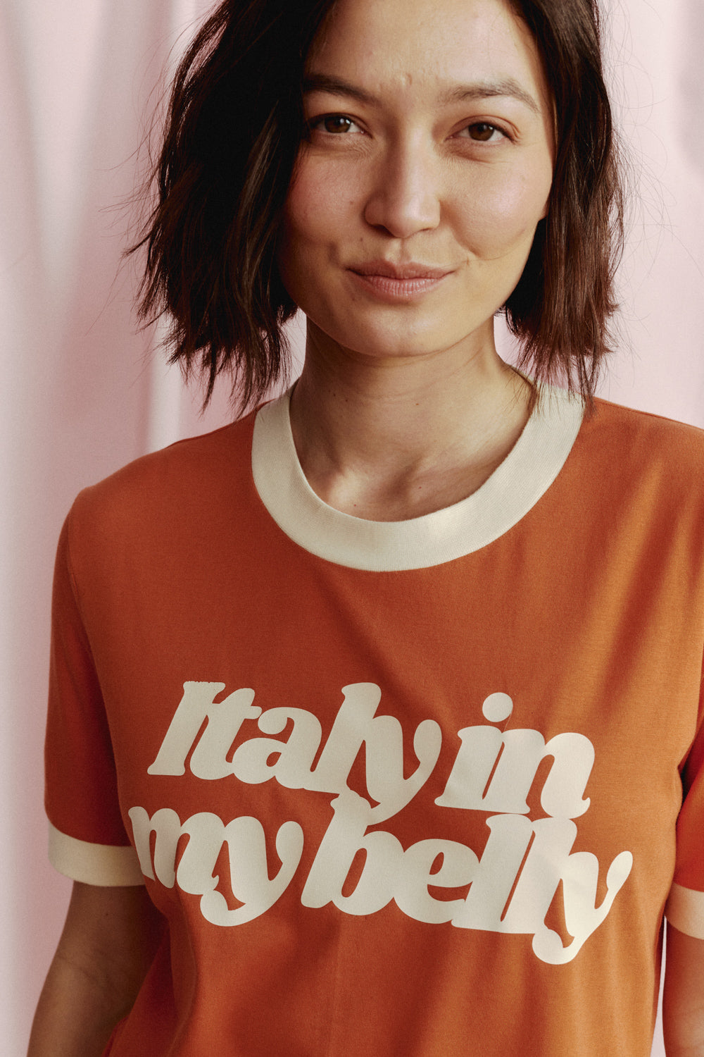 T-SHIRT BELLY POMARAŃCZOWY