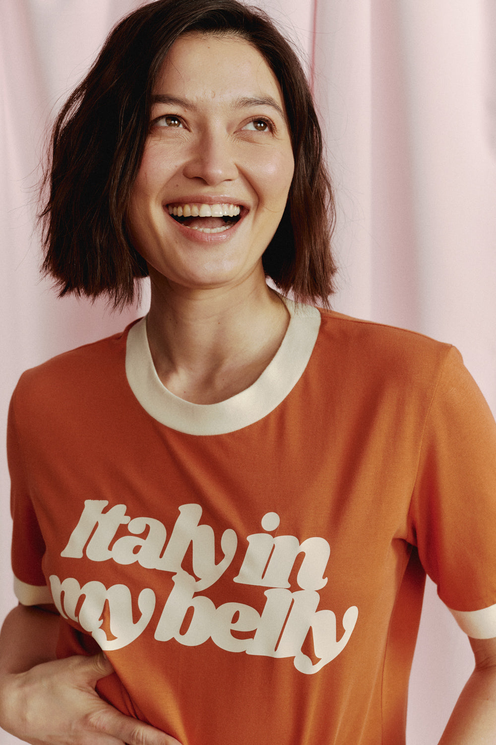 T-SHIRT BELLY POMARAŃCZOWY