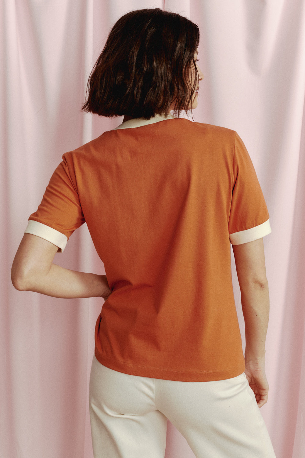 T-SHIRT BELLY POMARAŃCZOWY