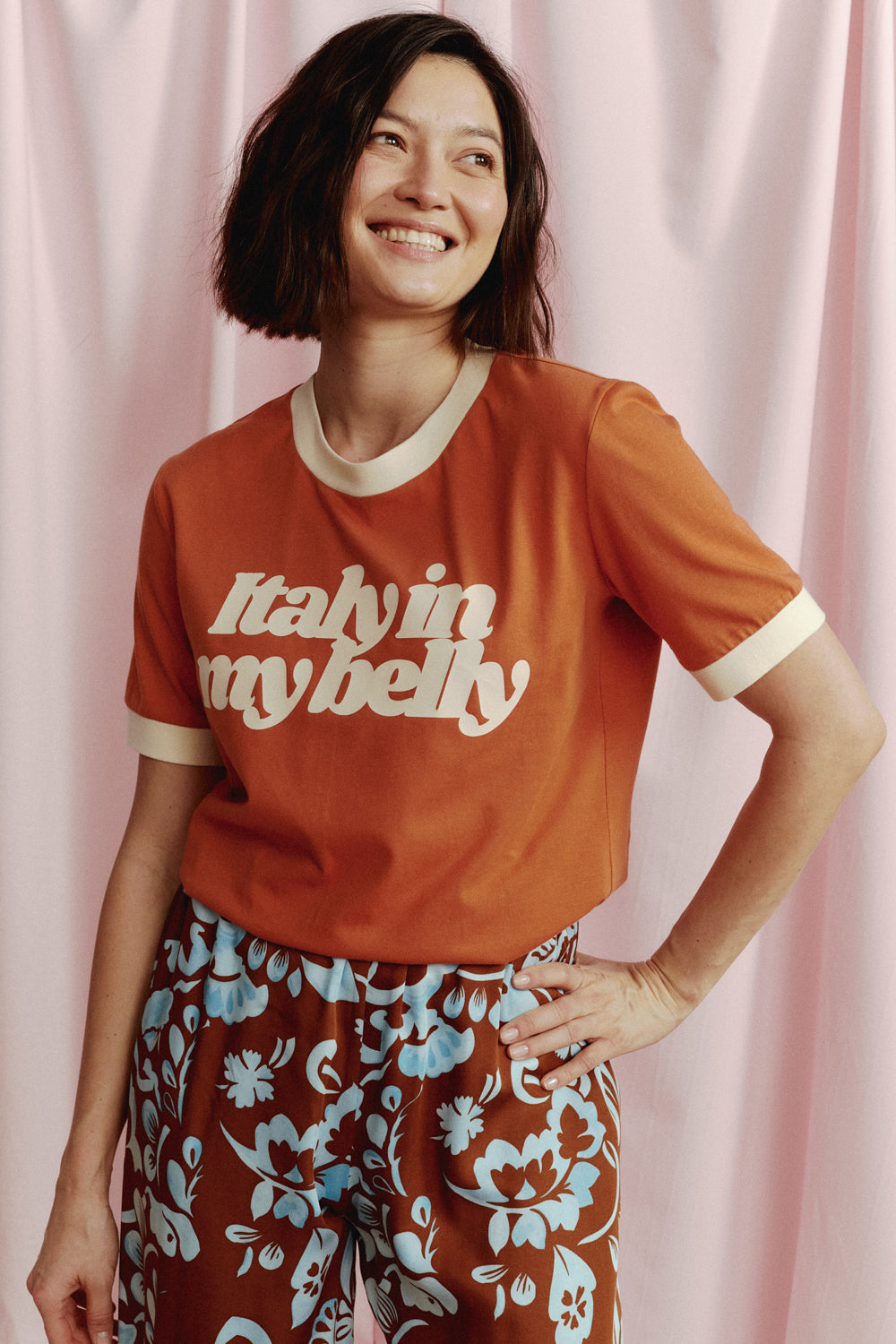 T-SHIRT BELLY POMARAŃCZOWY