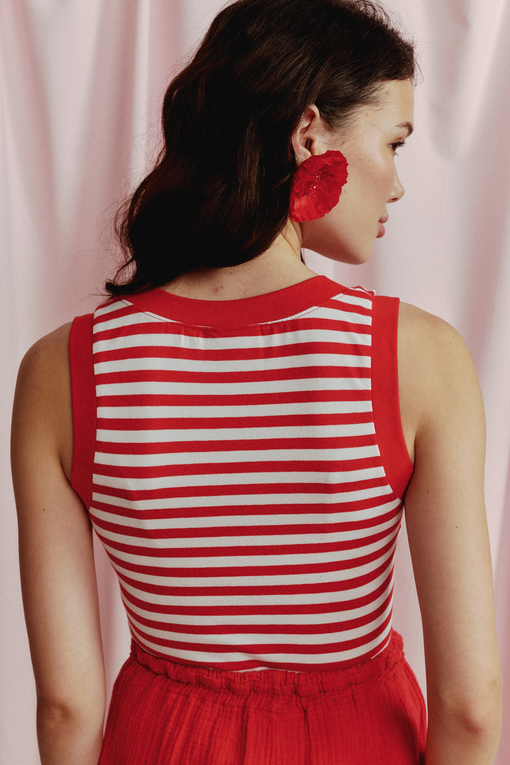 TOP PICANTE STRIPED CZERWONY