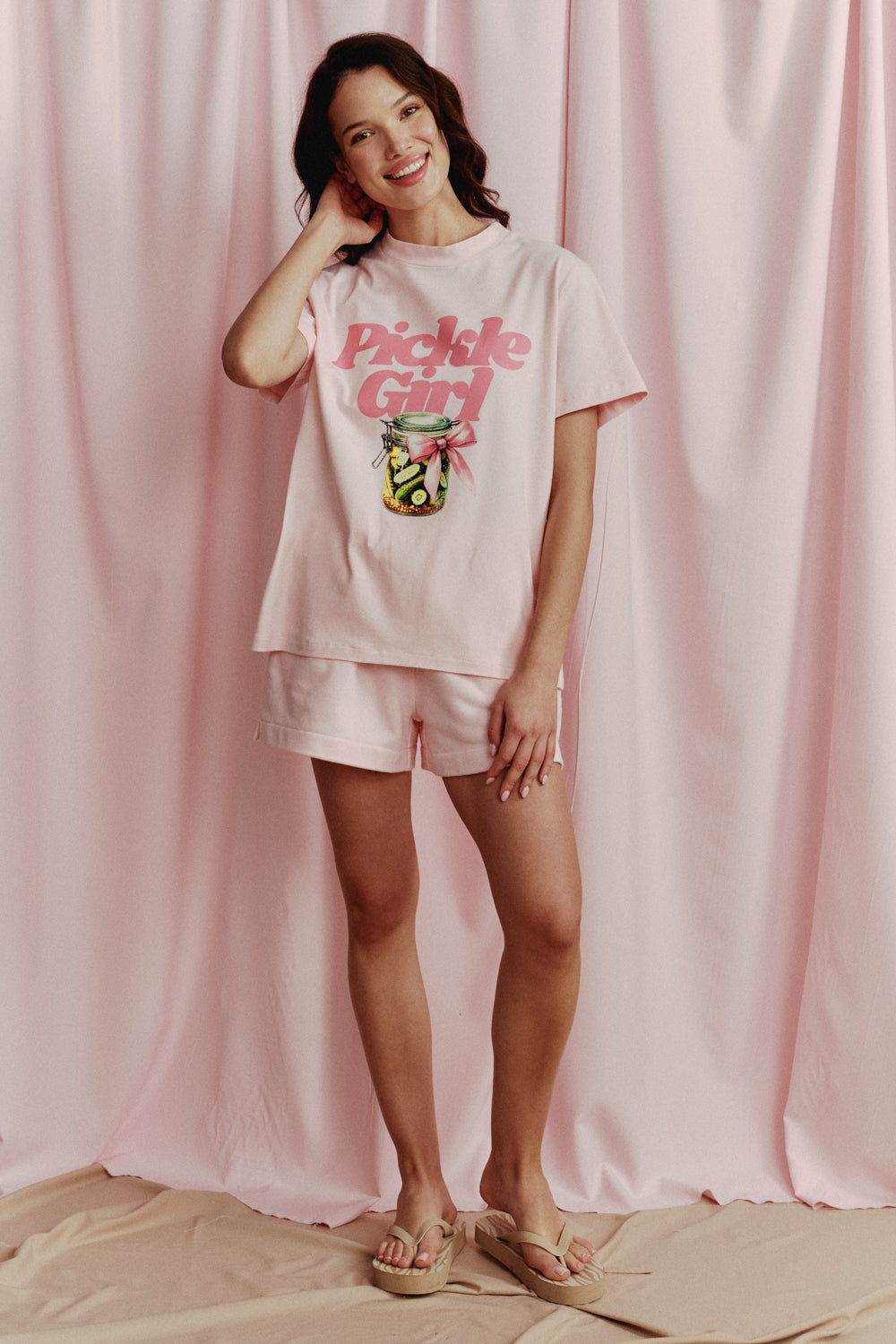 T-SHIRT PICKLE RELAXED RÓŻOWY