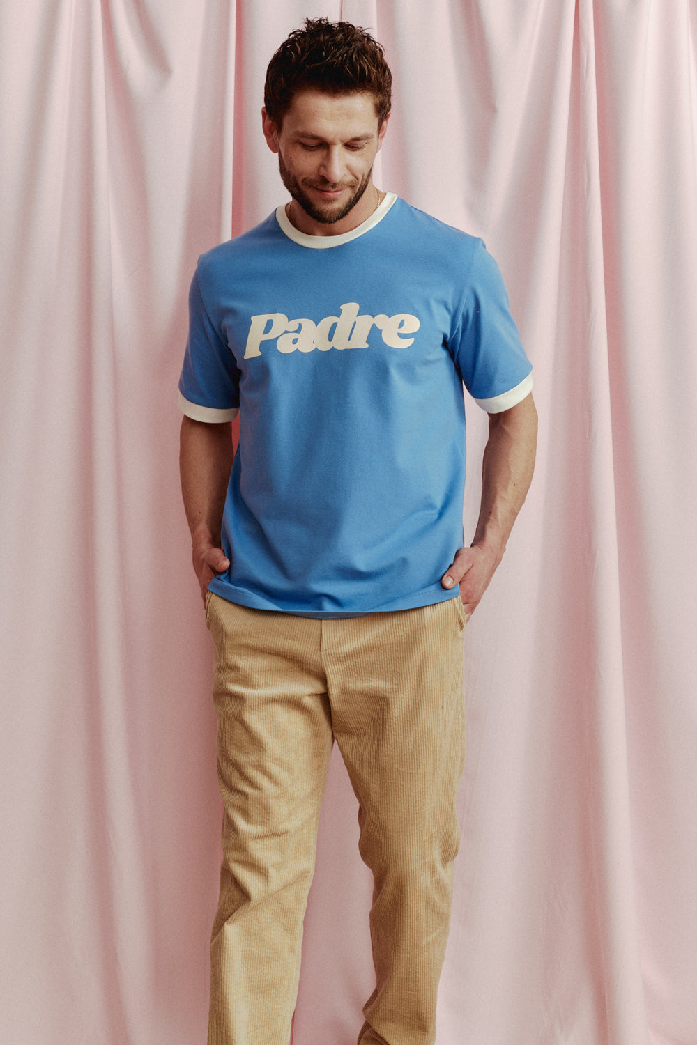 T-SHIRT PADRE NIEBIESKI - MEN