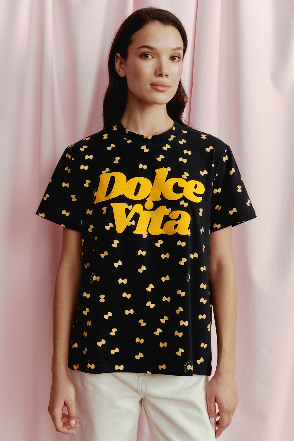 T-SHIRT FARFALLE GRANATOWY