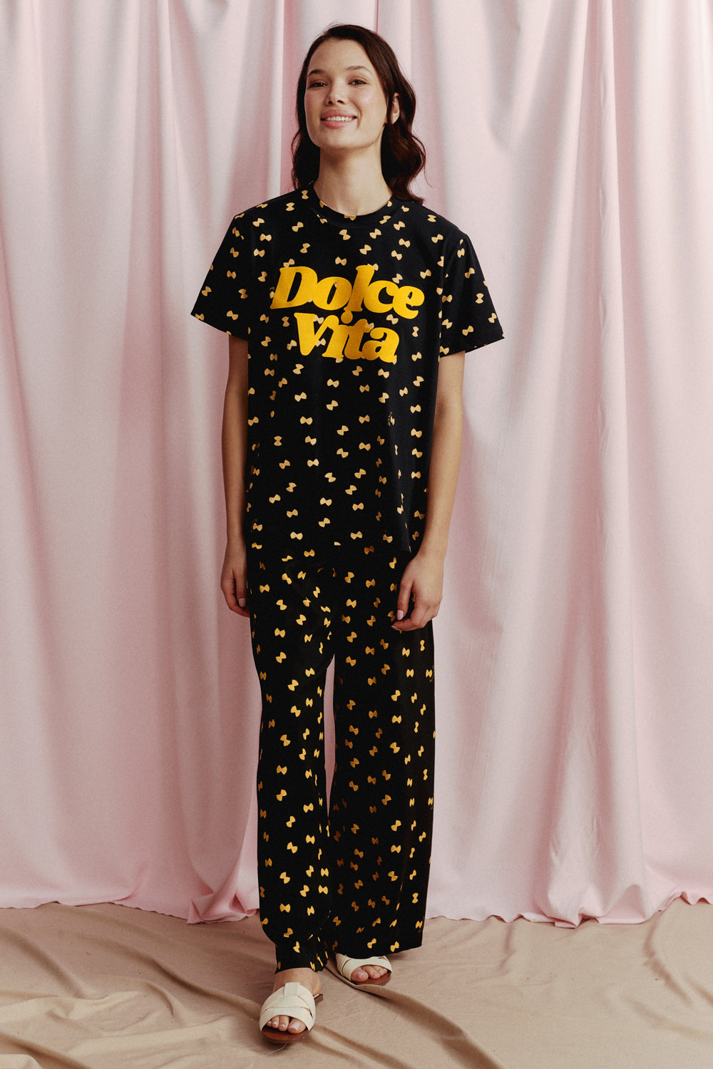 T-SHIRT FARFALLE GRANATOWY