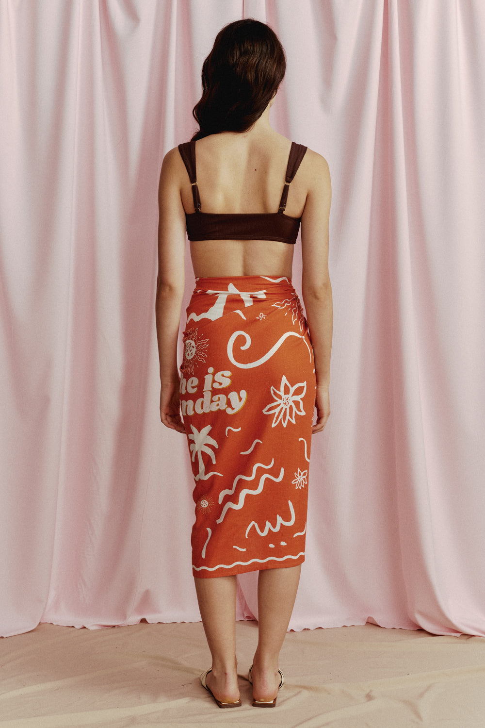 CHUSTA PAREO FURORE POMARAŃCZOWA