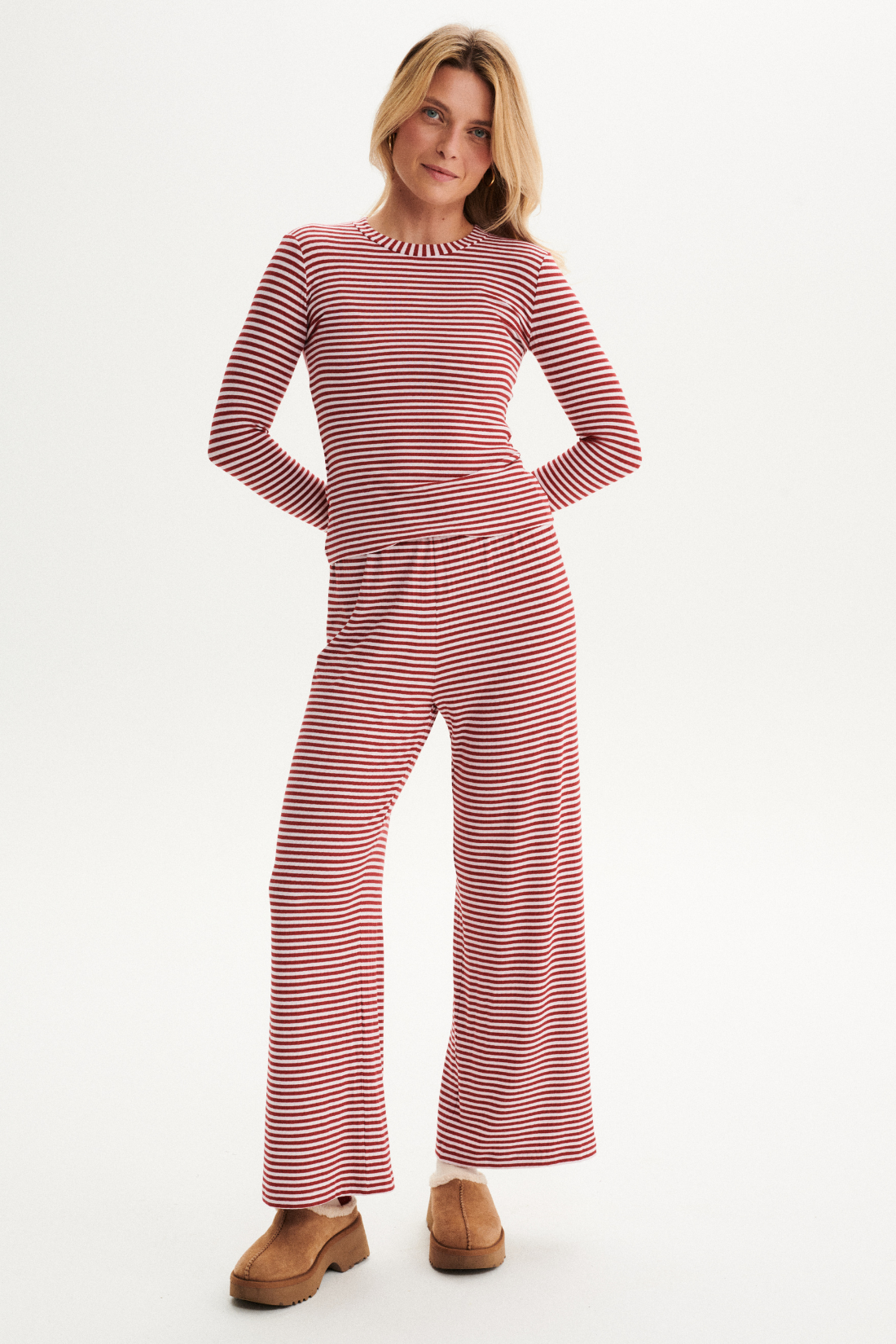 SPODNIE COSI COSI STRIPPED BORDOWY