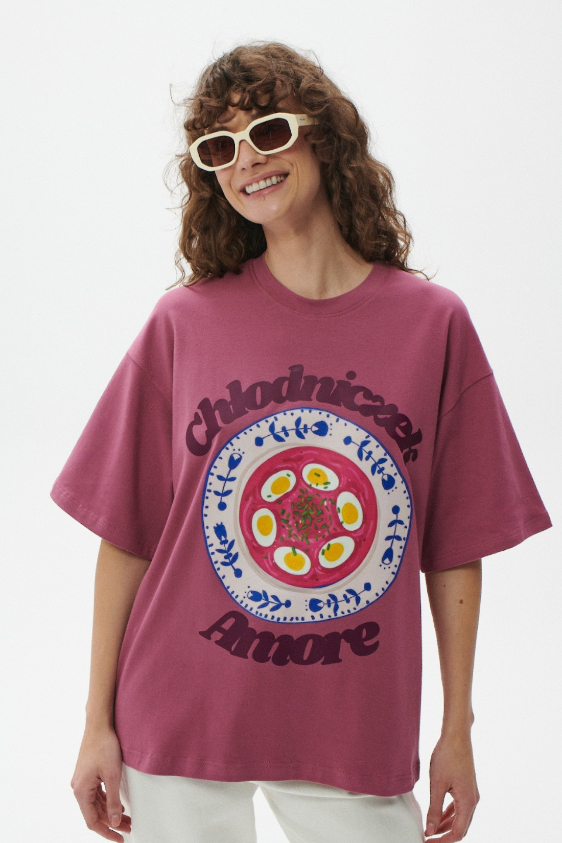 T-SHIRT CHŁODNICZEK AMORE ŚLIWKOWY