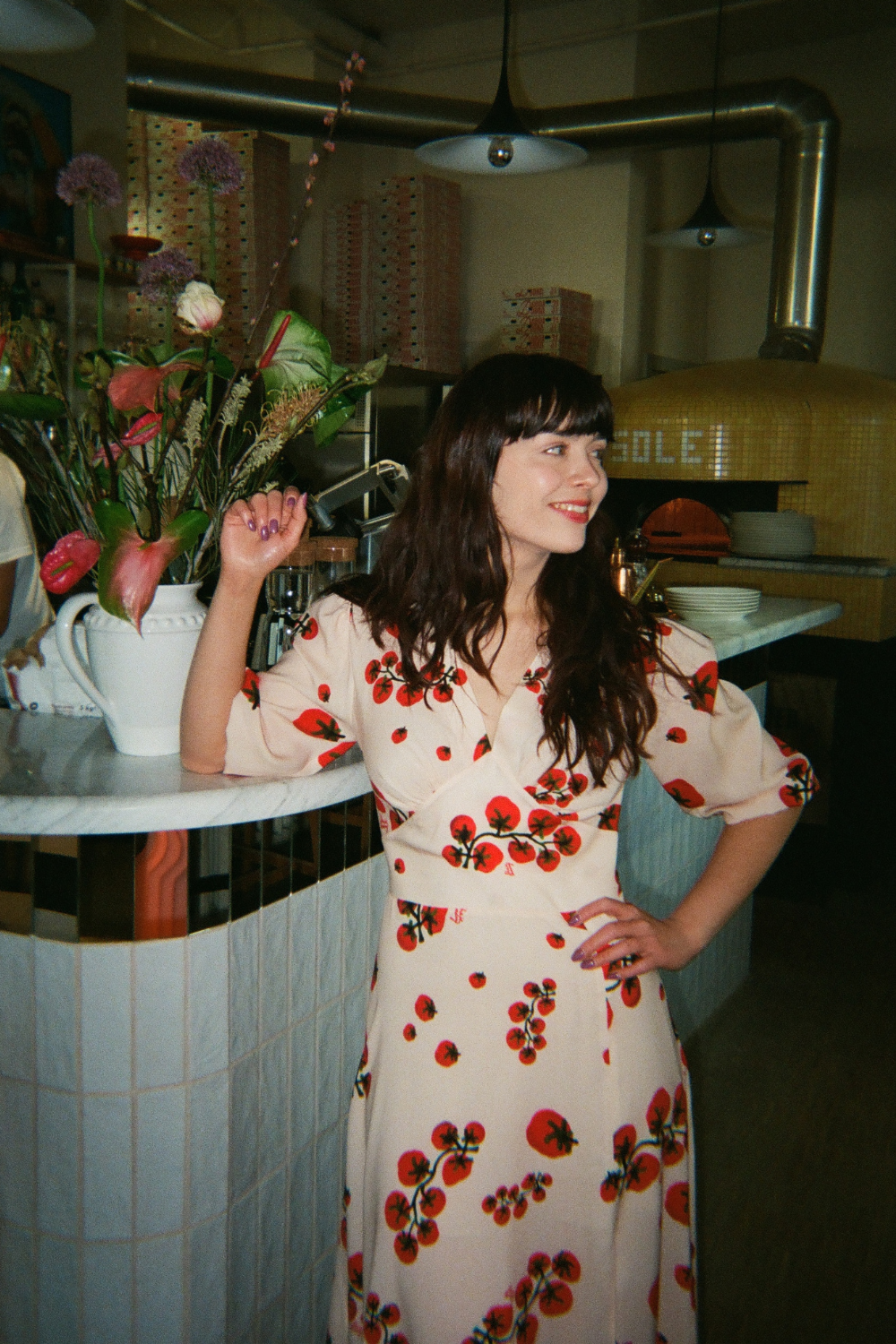 SUKIENKA POMODORO BEŻOWA