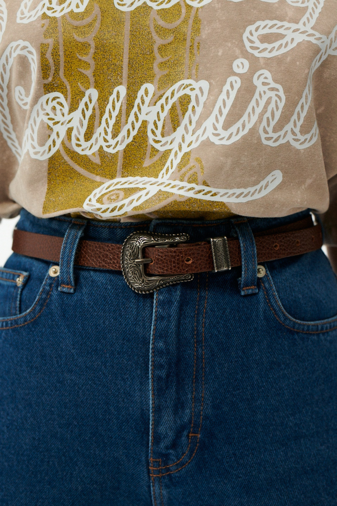 PASEK PRAIRIE BRĄZOWY