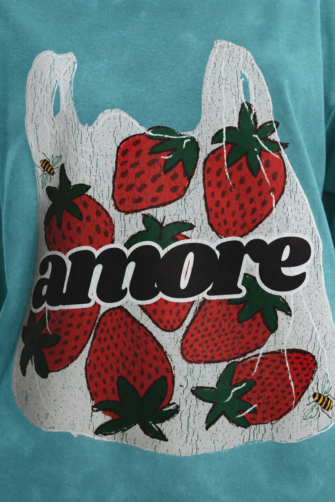 T-SHIRT FRAGOLA VINTAGE ZIELONY
