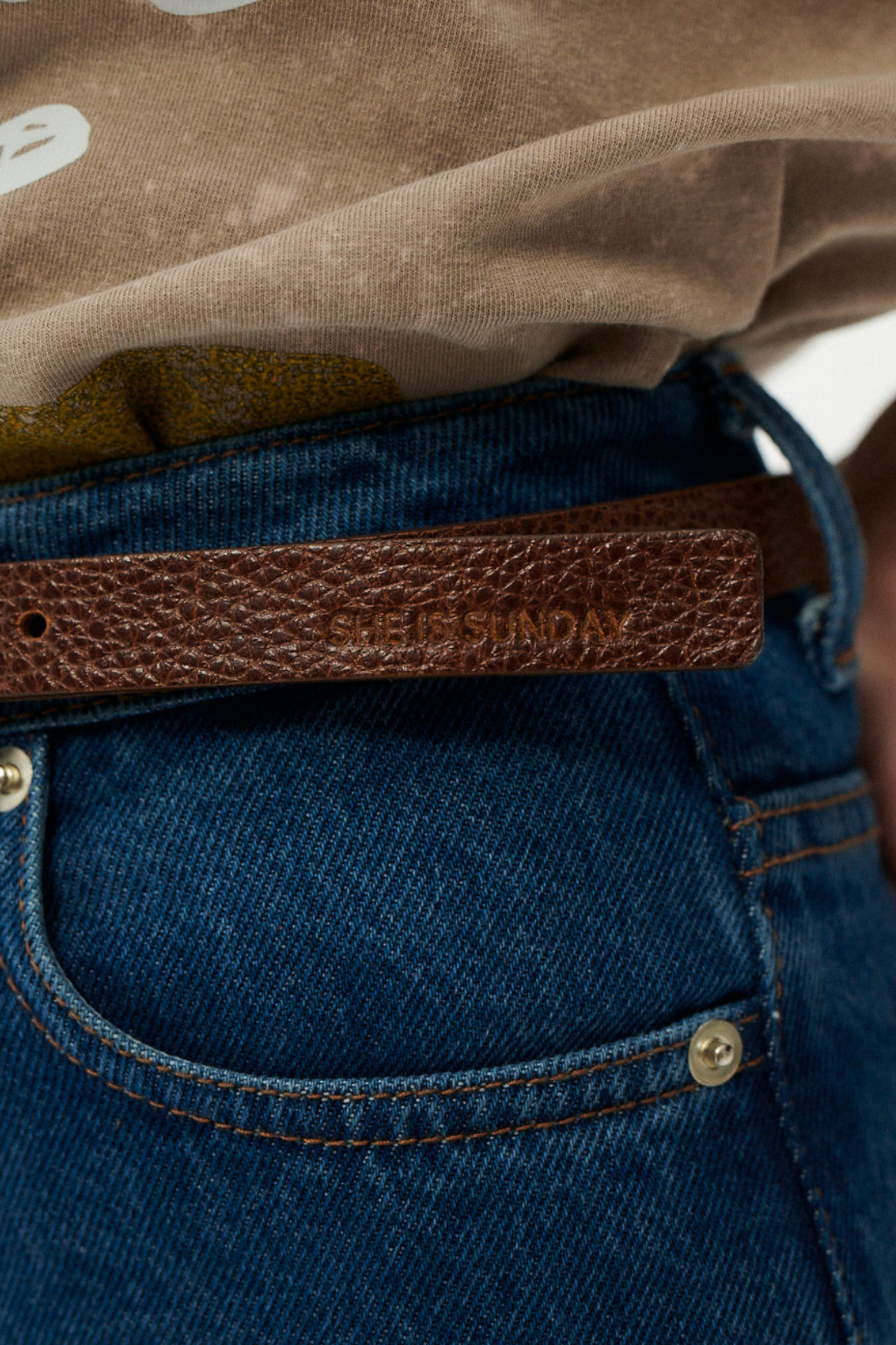 PASEK PRAIRIE BRĄZOWY