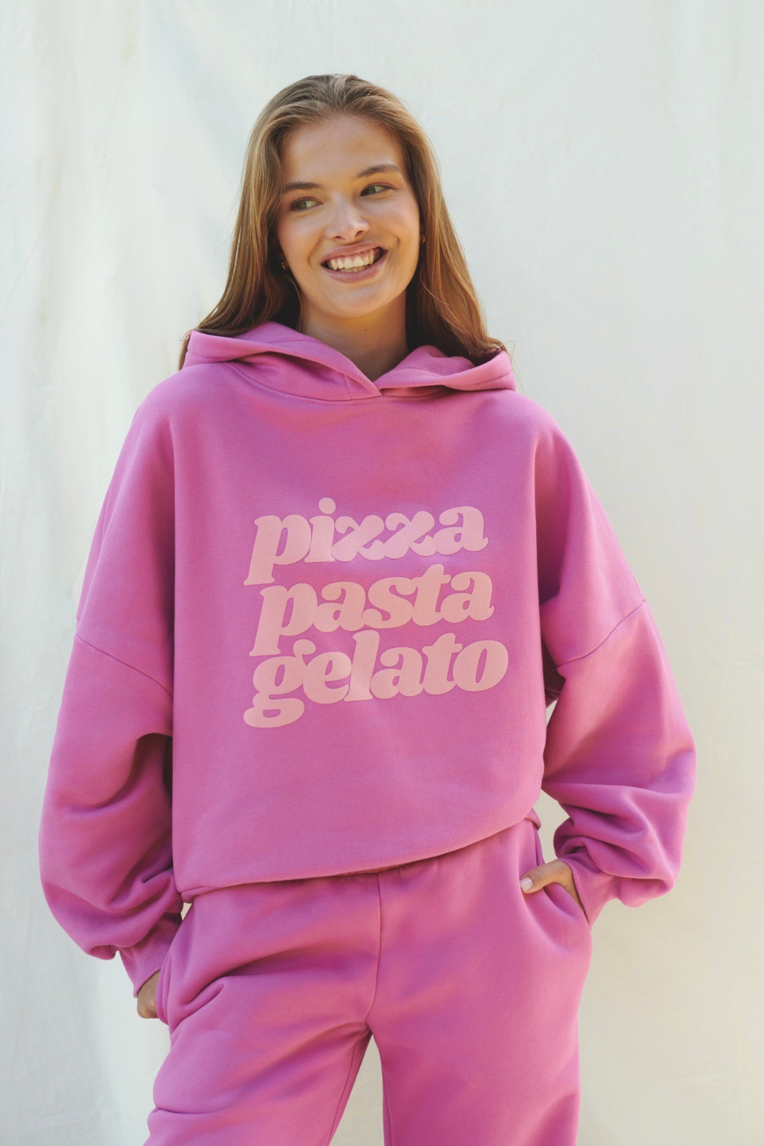 BLUZA PIZZA PASTA GELATO PINK