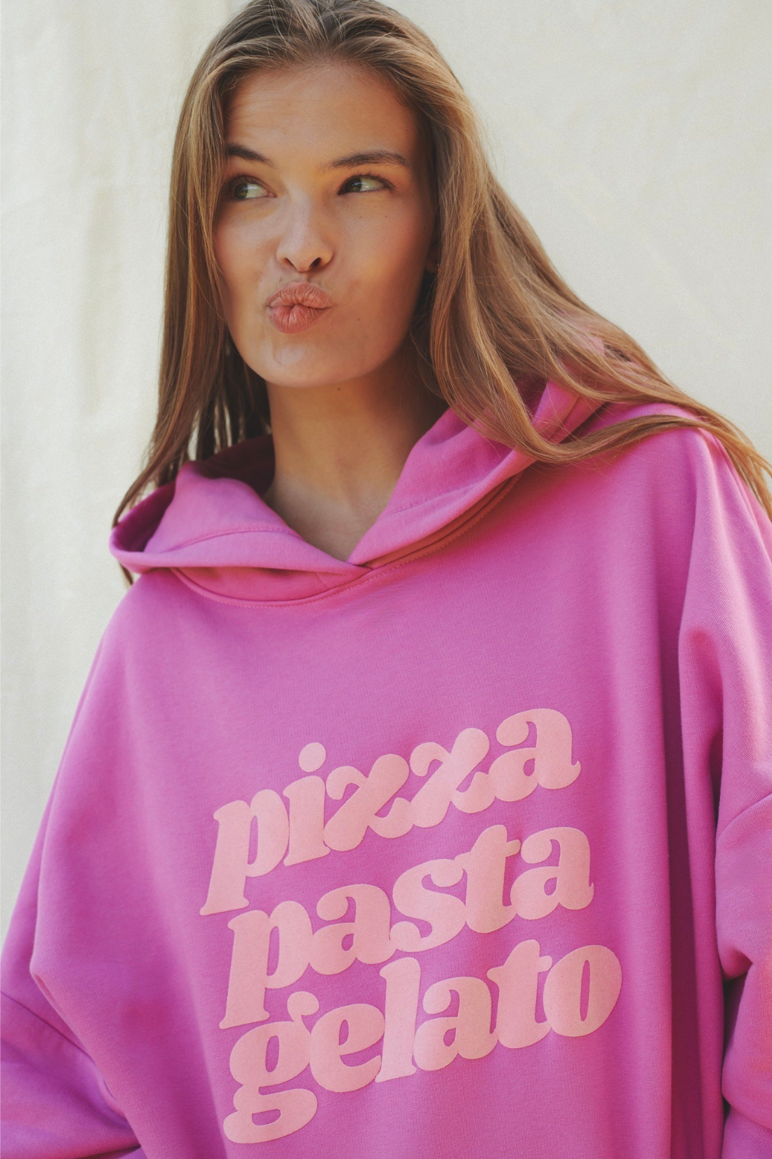 BLUZA PIZZA PASTA GELATO PINK