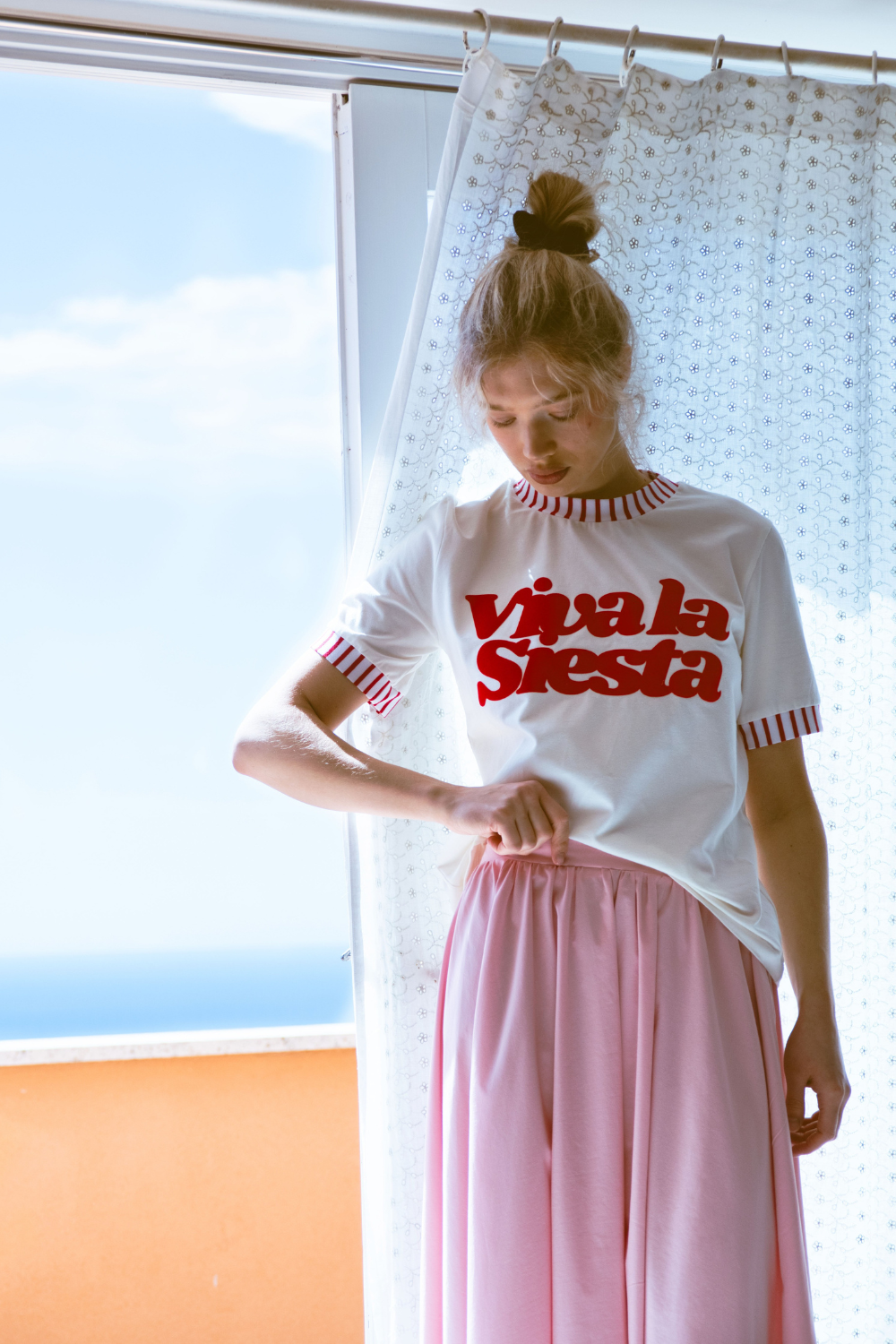 T-SHIRT SIESTA BIAŁY