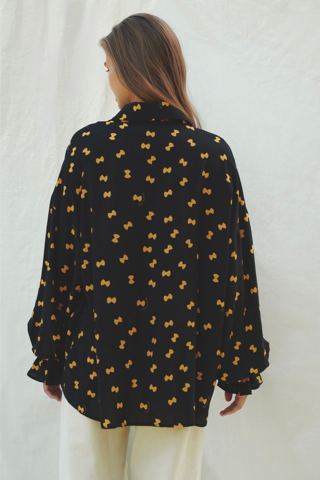 BLACK FARFALLE SHIRT