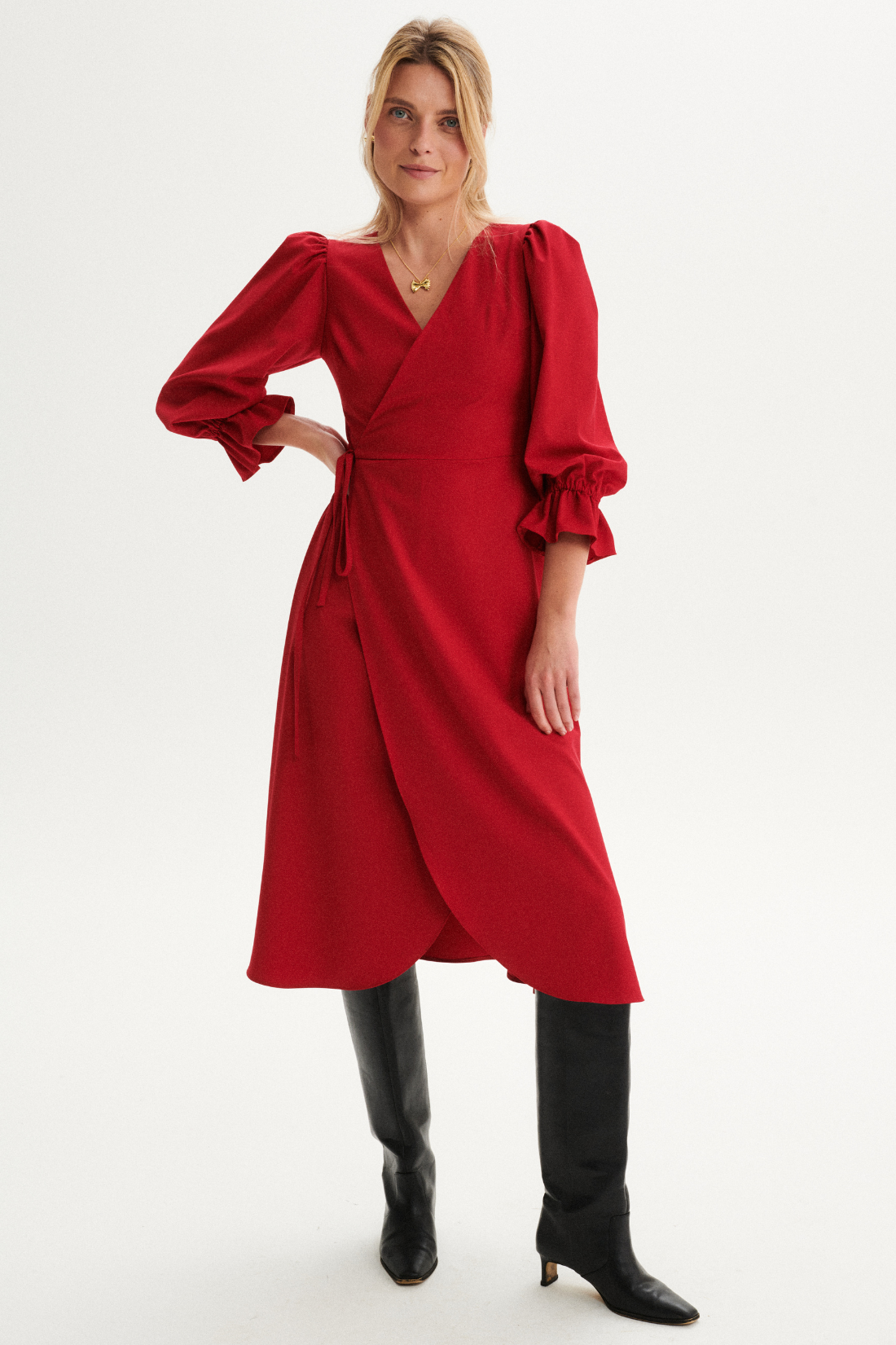 AVVOLTA DRESS RED