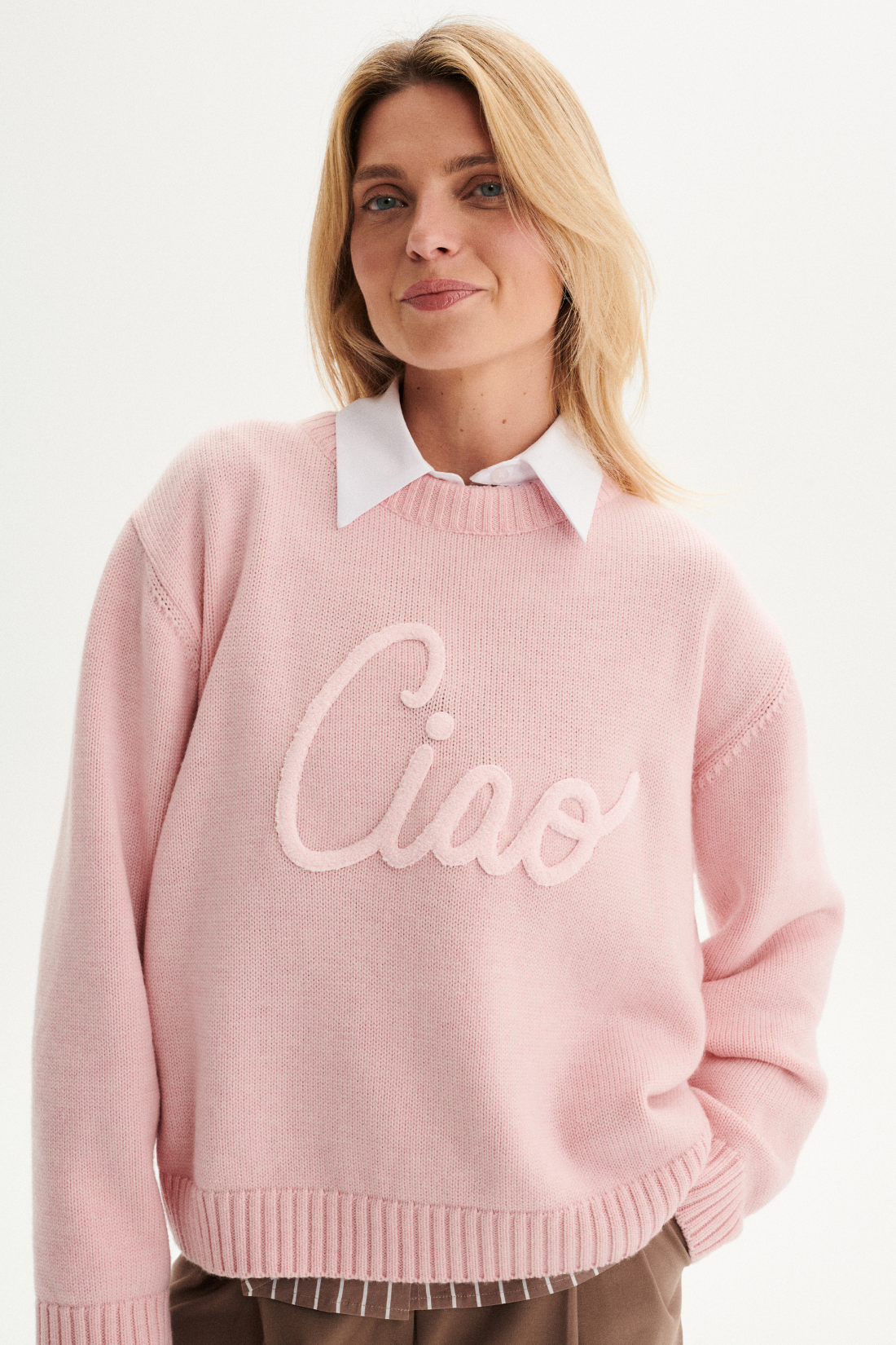 SWETER BIARRITZ RÓŻOWY