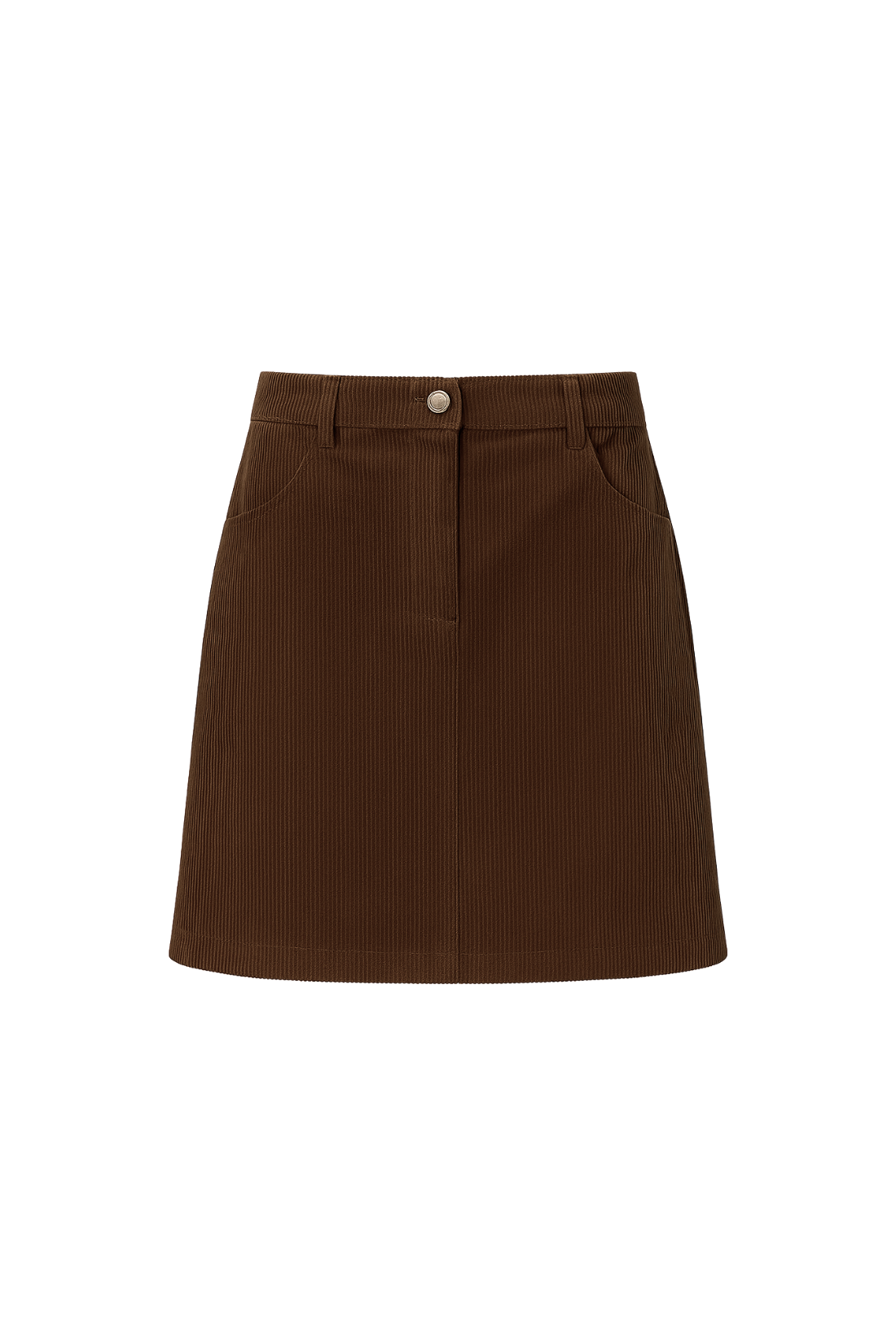 SPÓDNICA SZTRUKSOWA EVE BRĄZOWA