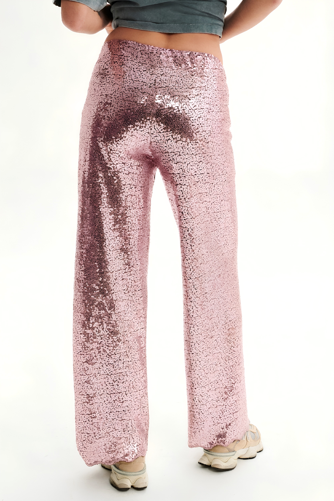 CRYSTAL SILVER SEQUIN PANTS