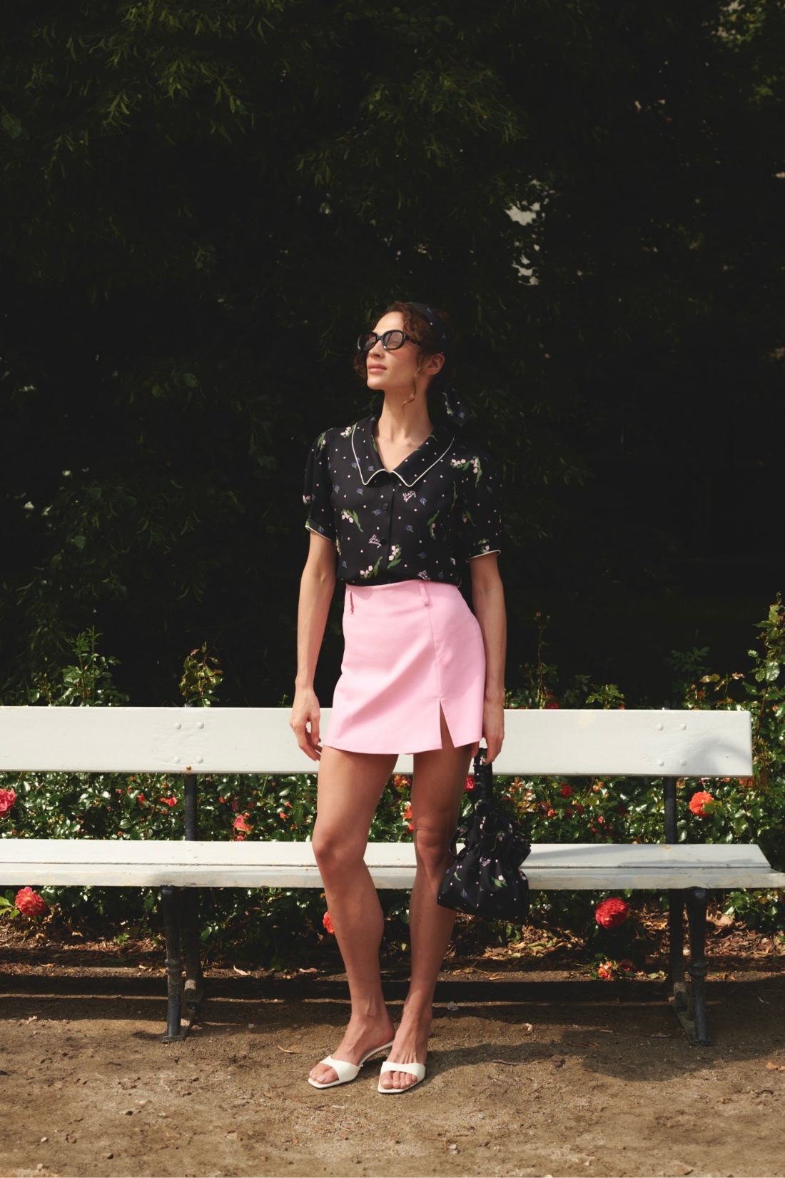 KOSZULA CLARENCE CZARNA PRINT