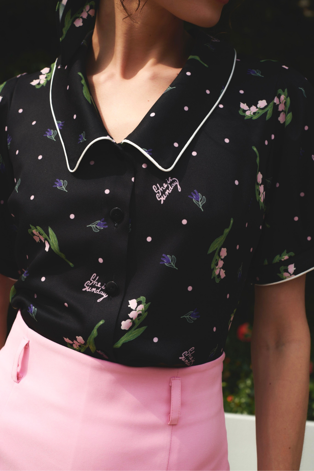 KOSZULA CLARENCE CZARNA PRINT