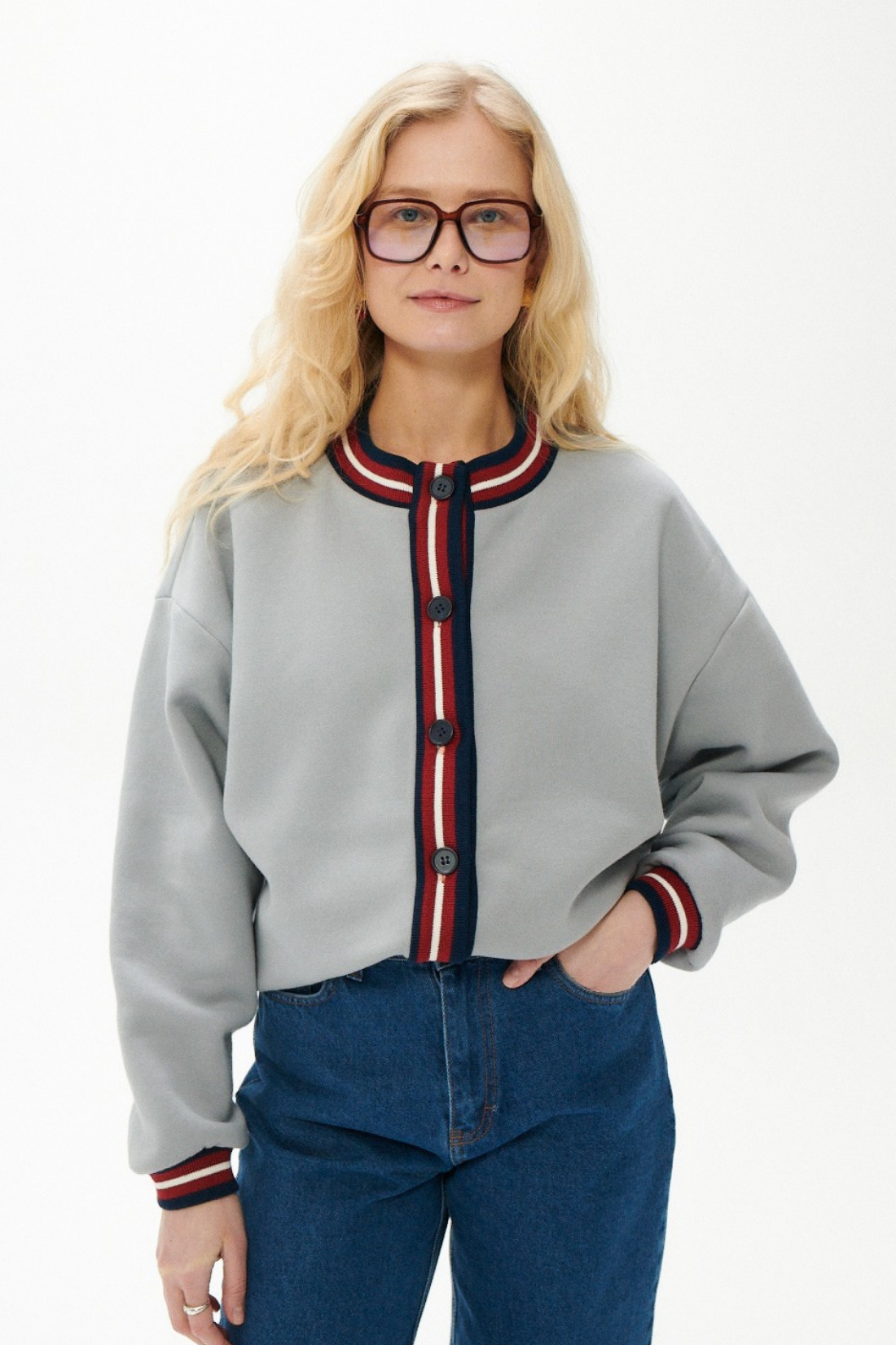 KARDIGAN MOONLIGHT SZARY