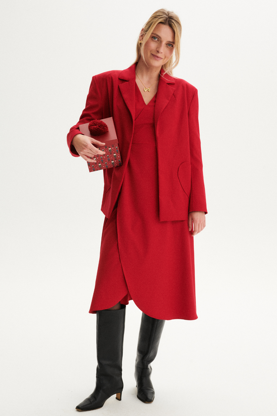 SUKIENKA AVVOLTA CZERWONA