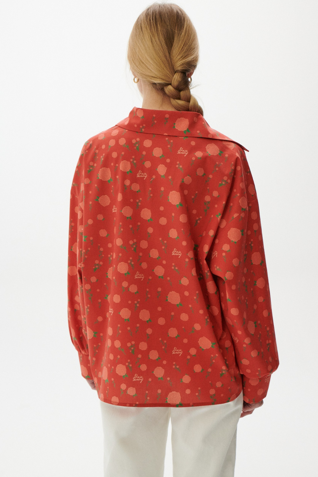 KOSZULA ROSALIA PRINT CZERWONA