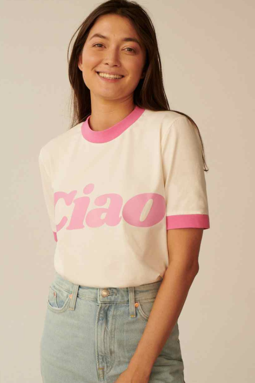 T-SHIRT HELLO PINK VACATION
